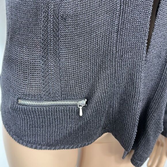 GAP Dark Gray Knit Cardigan Sweater Size L - Picture 3 of 10